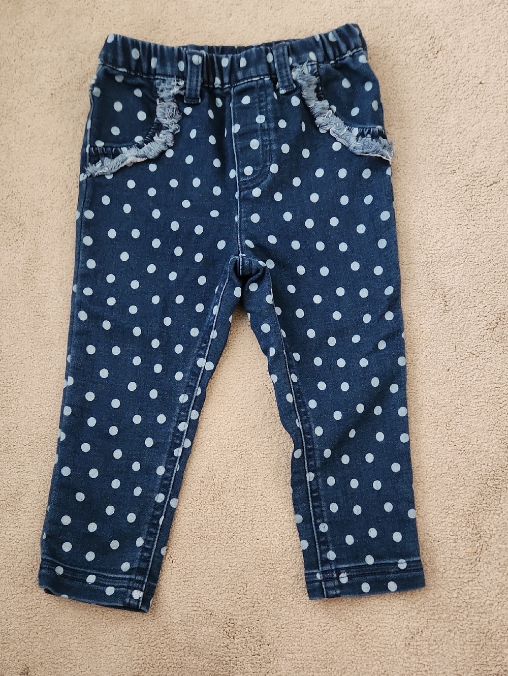 Cat & Jack Navy Blue Polka Dot Leggings